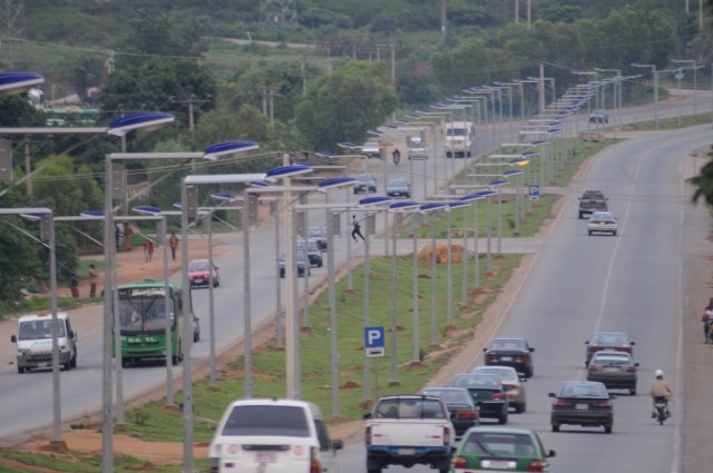 solar streetlights in Abuja, Nigeria
