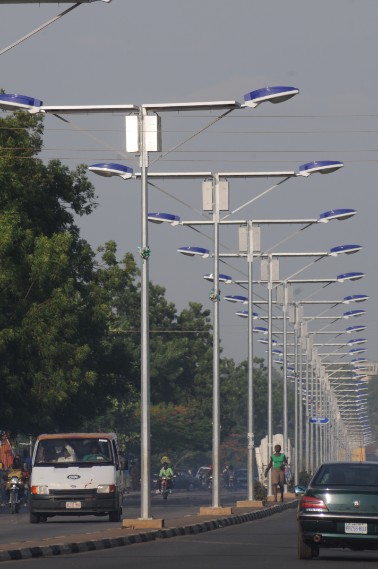 Solar streetlights in Africa